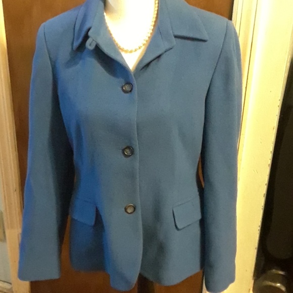 Pretty blue pea coat, sizell 12P - Picture 2 of 7